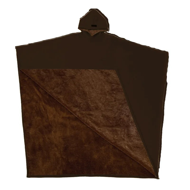 Robe Cloak Hoodie Men Casual Loose Solid Color Sweatshirt with Hat