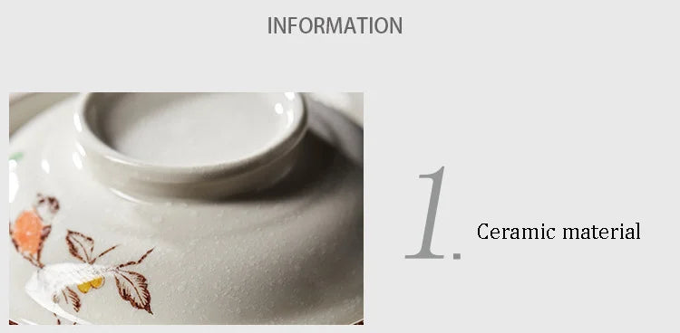 Bowl Ramen Large Ceramic With Lid Retro Fall 2025 Tableware