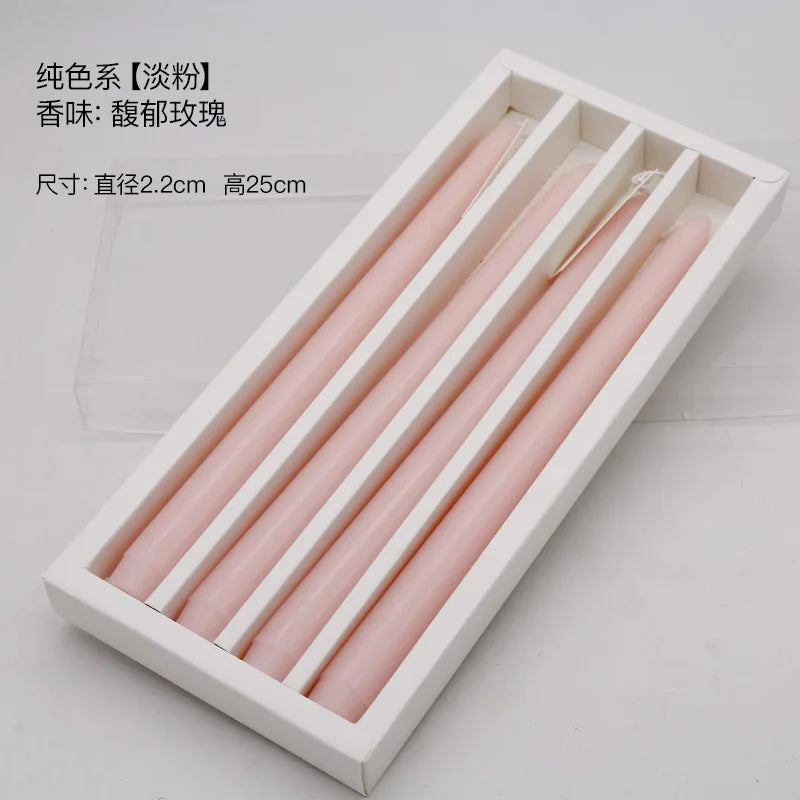 Candles Taper 4 Pack Slender Scented Smokeless Long Branch Wedding Table Decor Fall 2025 DIY Centerpieces