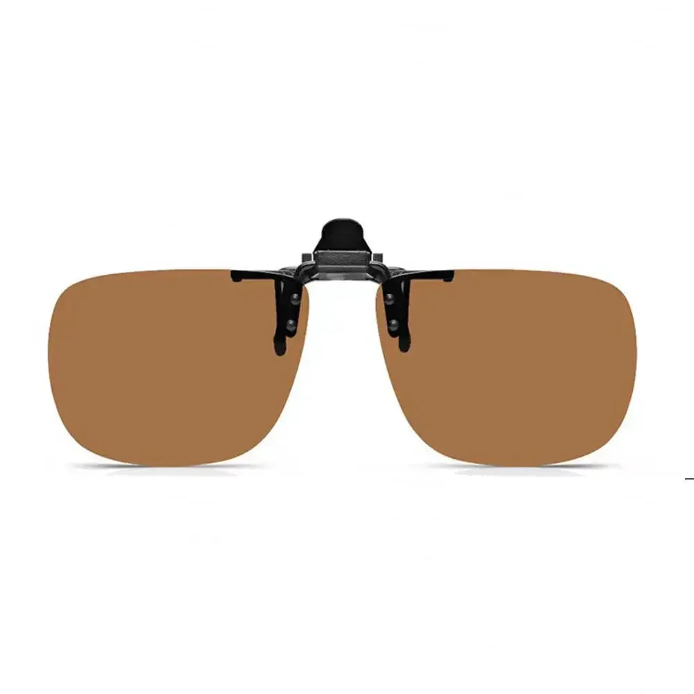 Clip-On2026 Edition Sunglasses Polarized UV400 Night Vision Driving Glasses Square Clip-Ons Anti-Glare Vintage Style