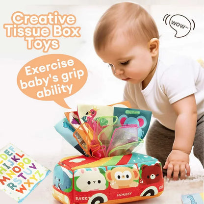 Cloth Montessori Tissue Box Toy Newborn Sensory Toys