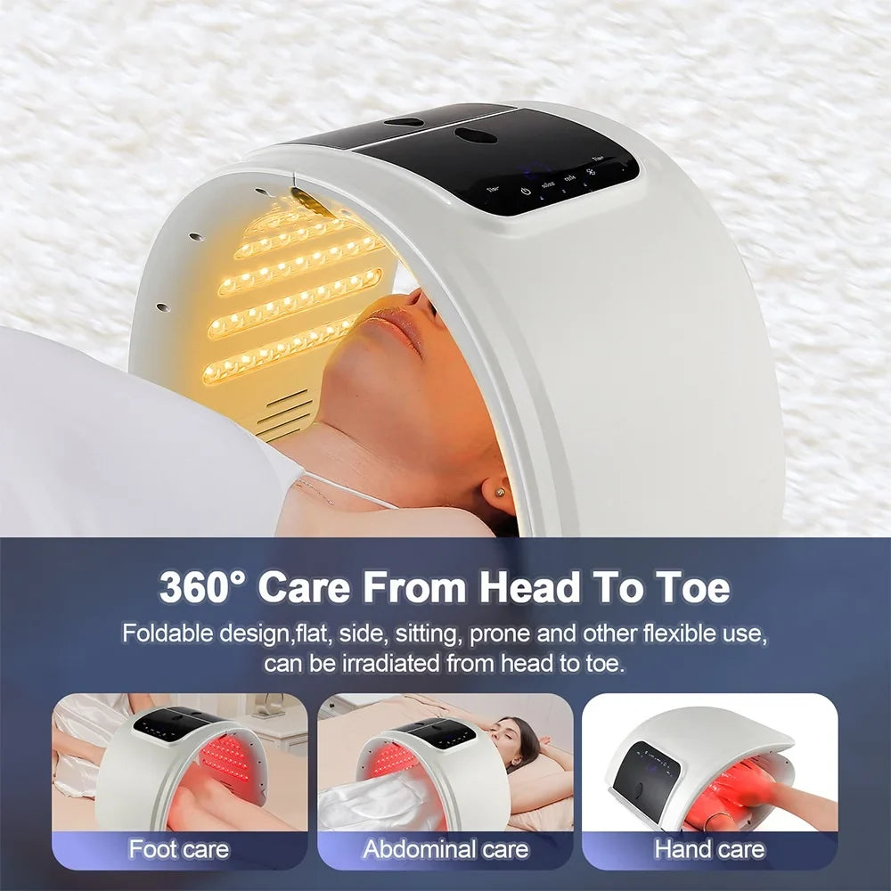 7-Color LED Photon Face Mask & Nano Spray Machine - Skin Rejuvenation Anti-Aging Household Therapy