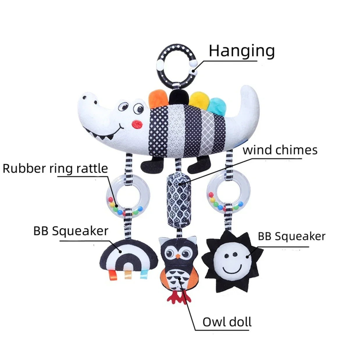 Rattle Baby Stroller Hanging Toy Newborn Sensory Toys