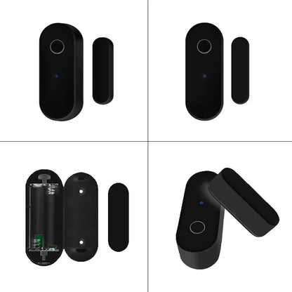 Tuya Smart Zigbee Door Sensor - Black Window Detector for Household Security System with Smart Life APP