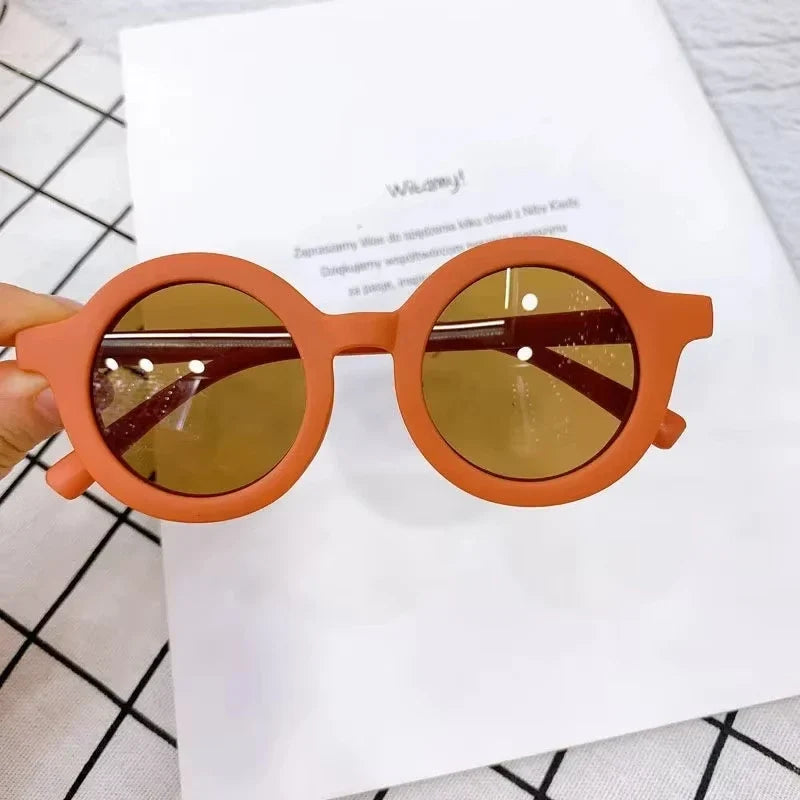 Kids Sunglasses Round Frame Anti-UV400 for 1-7 Year Olds, Children's Sun Protection, Trendy Design