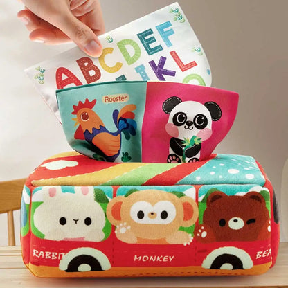 Cloth Montessori Tissue Box Toy Newborn Sensory Toys