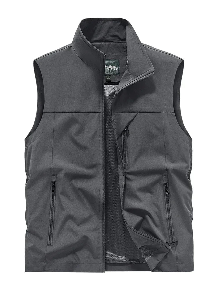 Water-Resistant Multi-Use Mens Vest - Sleeveless Polyester