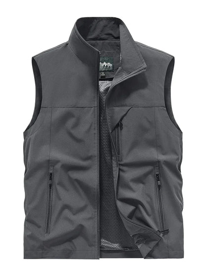 Water-Resistant Multi-Use Mens Vest - Sleeveless Polyester