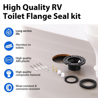 RV Toilet Seal Kit 3-Inch Flange Replacement for 300/310/320 RV Toilets Fall 2026 Simple Install Sturdy ABS