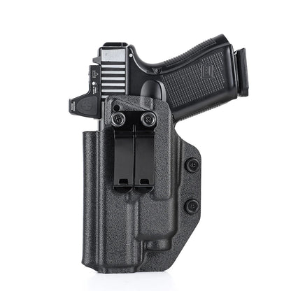 Kydex IWB Holster - TLR-8 Light Compatible, Inside Waistband Concealed Carry, 19 19X 23 25 32 44 45 Compatible