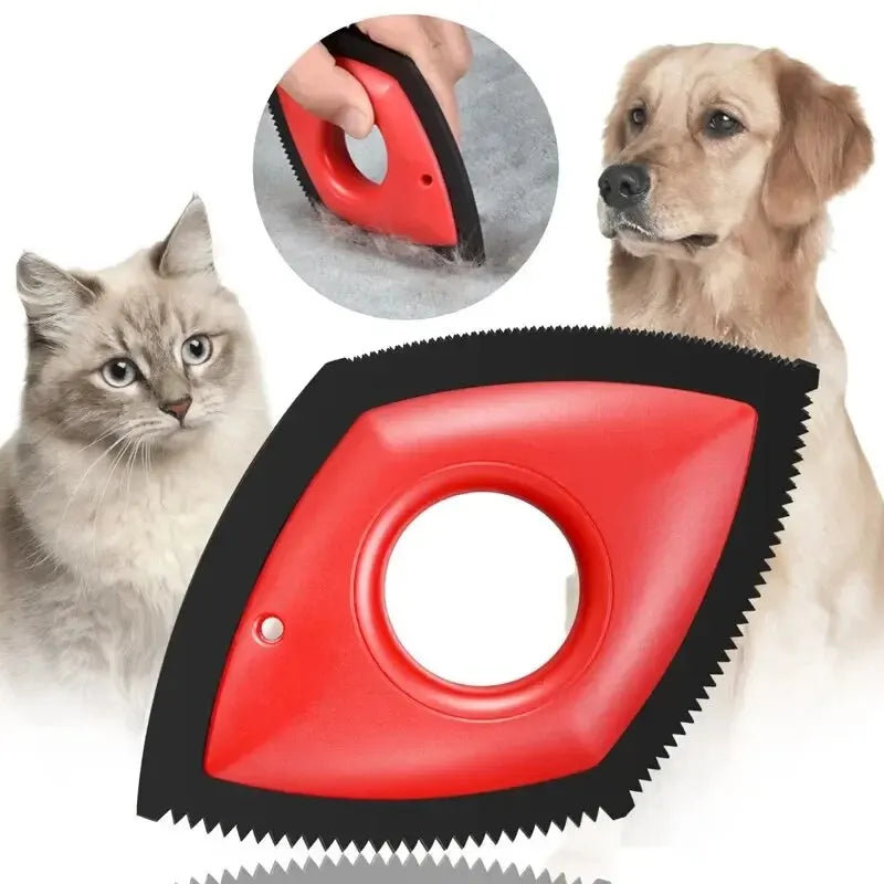 Reusable Pet Hair Remover Comb Brush for Dogs & Cats - 4 Cleaning Modes, Multi-Surface Grooming Device