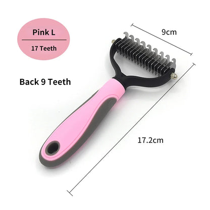 Pet Grooming Maintenance Deshedding Brush for Dogs & Cats - Fur Remover & Knot Cutter Comb