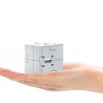 Metal Magic Cube Stress Relief Toy Travel-Friendly Puzzle Focus