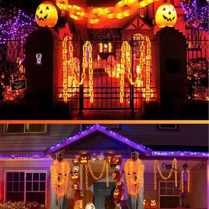 Solar Battery Halloween Chain Lights Water-Resistant 8 Modes