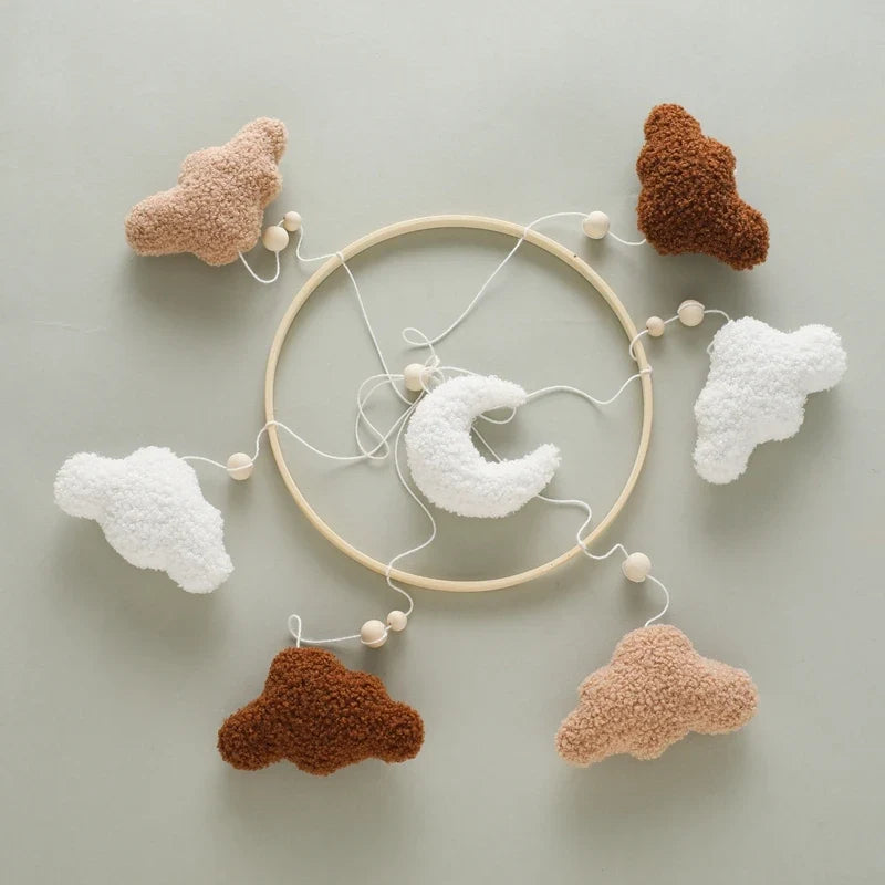 Crib Baby Mobile Wooden Nursery Newborn Sensory Toys