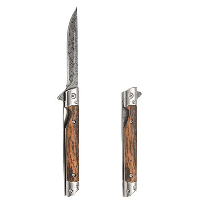 Outdoor Camping Multi-Use EDC 2026 – Damascus Pattern Folding Pocket Knife Stainless Steel