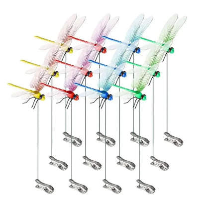 Realistic Hat Clip Bug Deterrents for Garden Decor, Summer 2026 Trend – Dragonfly Clips 12-Pack
