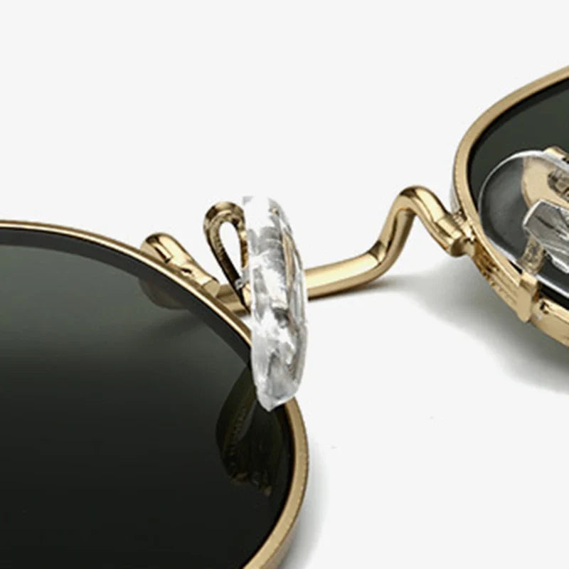 Round Retro Sunglasses for Men/Women Deluxe UV400 Metal Vintage Eyewear No Leather Case