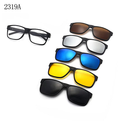 Magnetic Clip Sunglasses Interchangeable Lens Kit 5 Lenses Polarized Prescription Ready Summer 2026 Gift