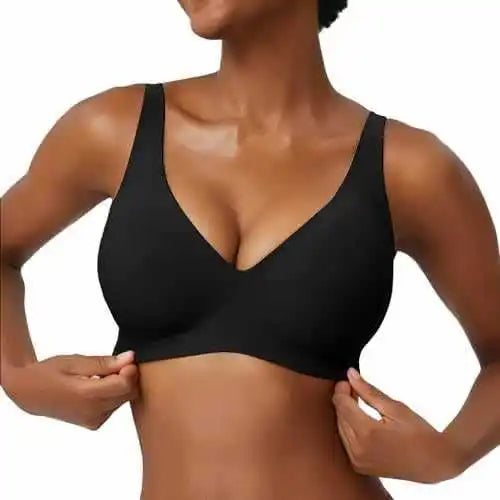 Breathable Women's Bra - Seamless, Full Cup, Wire-Free, Nylon-Elastane Blend, Regular Wear