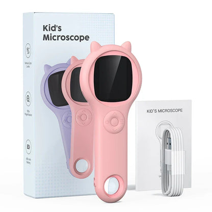 Kids Microscope 500X With Photo Video Capture Hand-Held STEM Educational Toy Fall 2025 Gift