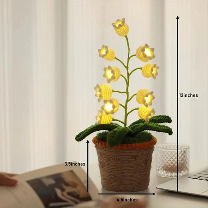 Lily Knitted Of The Valley Cotton Rope Pot Lamp Cozy