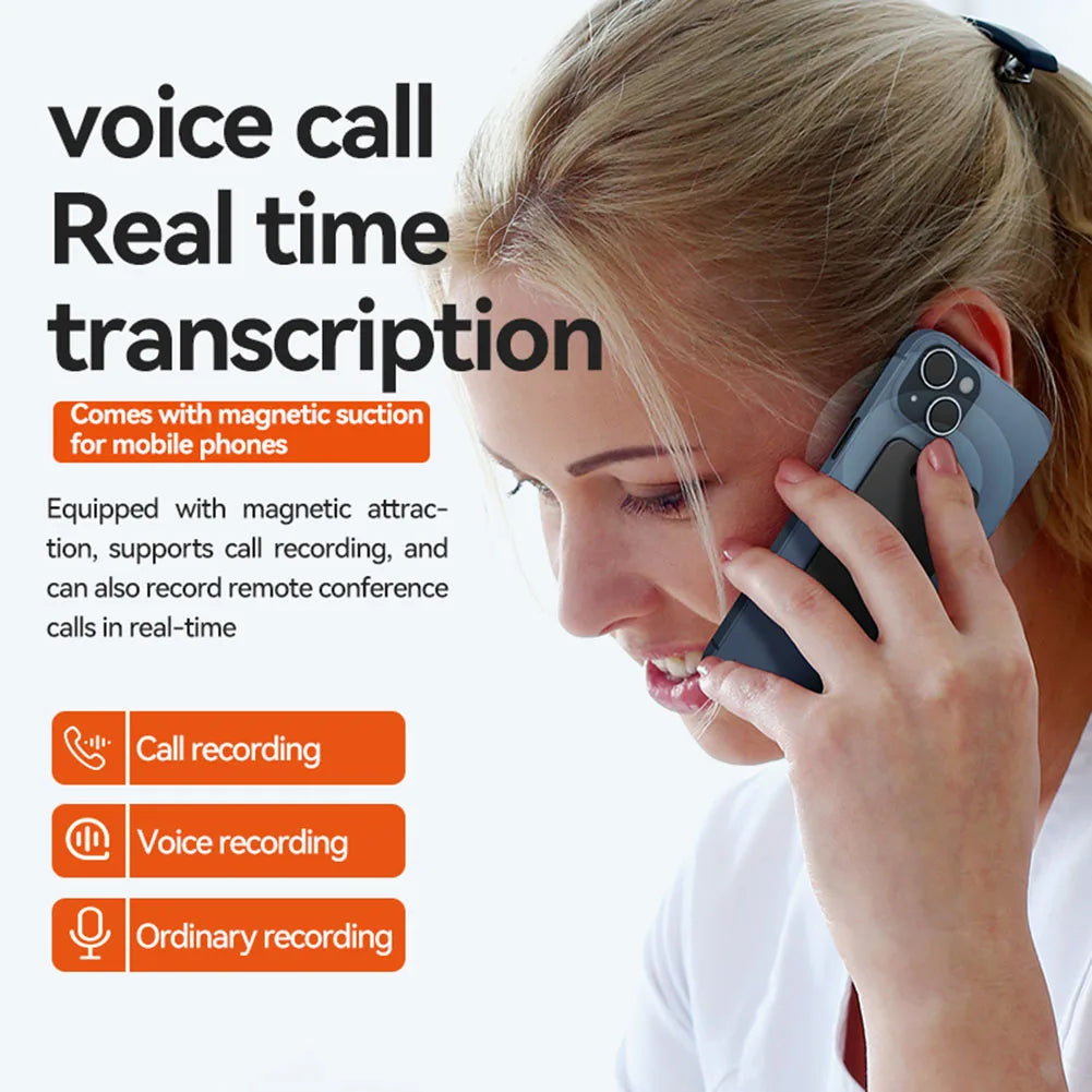 AI Voice Recorder 8GB 128GB Travel-Friendly Multilingual Translator