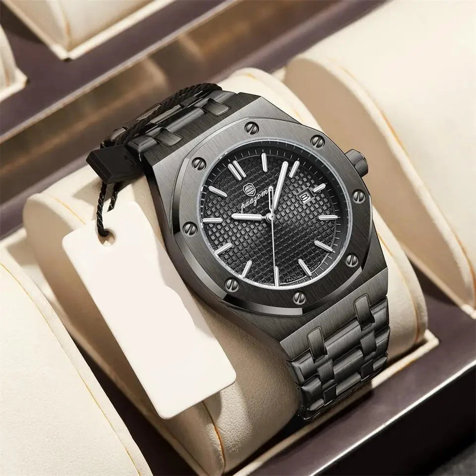 Quartz Stainless Steel Business Watch Water-Resistant Date