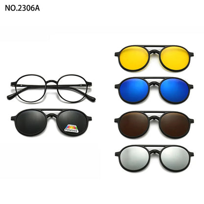 Magnetic Clip Sunglasses Interchangeable Lens Kit 5 Lenses Polarized Prescription Ready Summer 2026 Gift