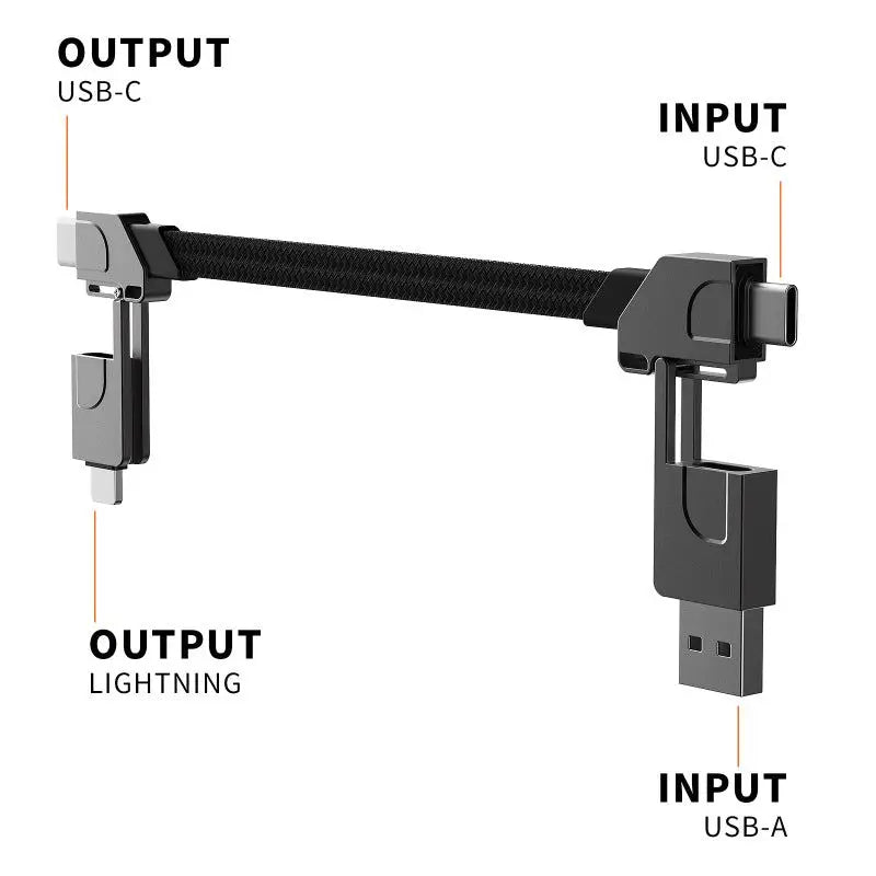 60W USB-C PD & 18W QC Fast Charge, Multi-Connector, Spring 2026 Back to School – Magnetic Charging Cable Keychain