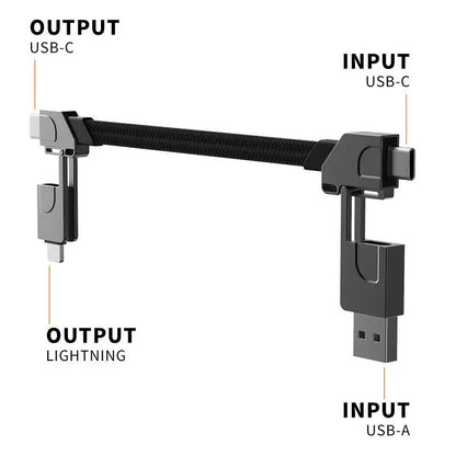60W USB-C PD & 18W QC Fast Charge, Multi-Connector, Spring 2026 Back to School – Magnetic Charging Cable Keychain
