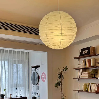 Wabi Japandi Sabi Round Pendant Light E27 LED Hanging Cozy Lamp