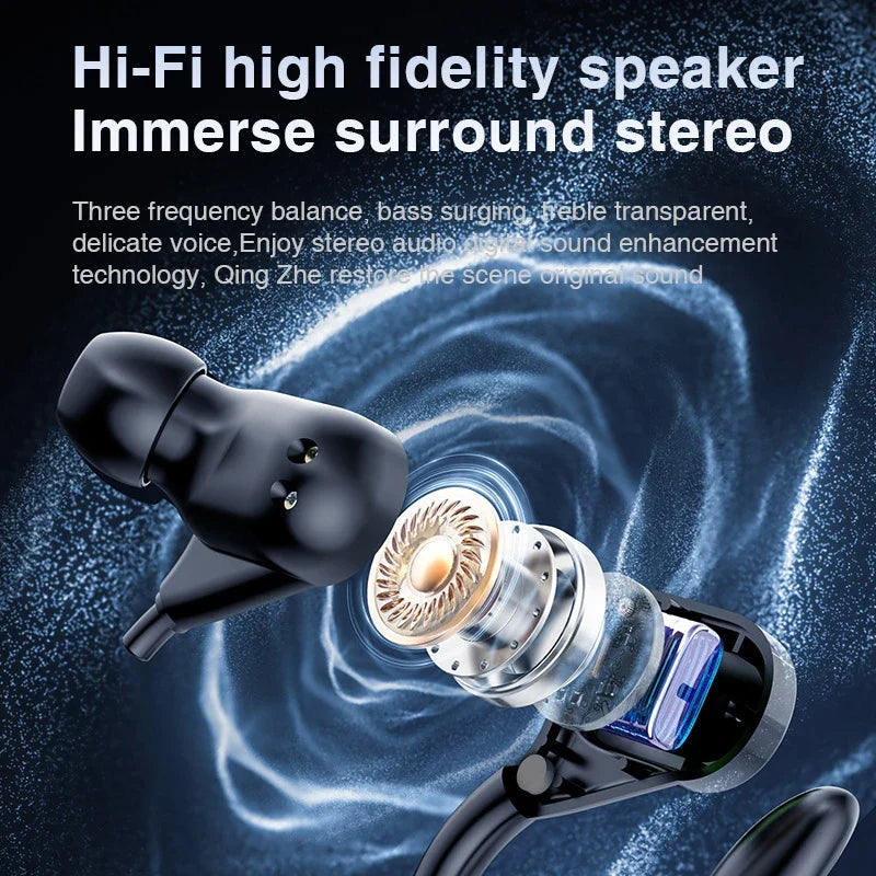 AI Translation Earphones Cordless Ear Hook Bluetooth