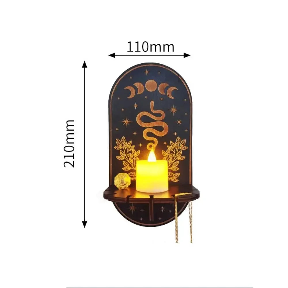 Shelf Wall Hanging Candle Shelf Whimsical Wall Decor Halloween Fall 2025 Cozy Ambient Lighting Gift Idea