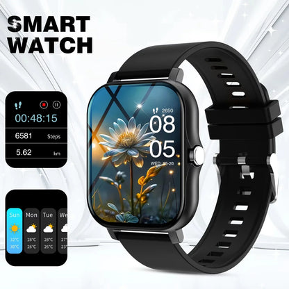 Heart Rate Sleep Tracker Sports Fitness Smartwatch 2026 – LAXASFIT Smart Watch Full Touch Screen Bluetooth Call
