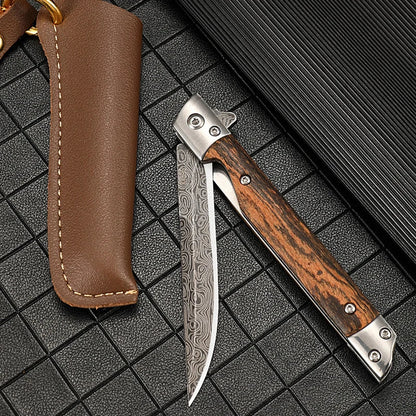 Outdoor Camping Multi-Use EDC 2026 – Damascus Pattern Folding Pocket Knife Stainless Steel