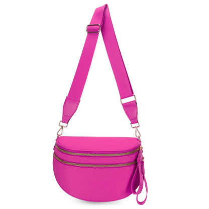 large capacity bum bag, adjustable crossbody mommy travel bag – Casual women's checkered fanny pack