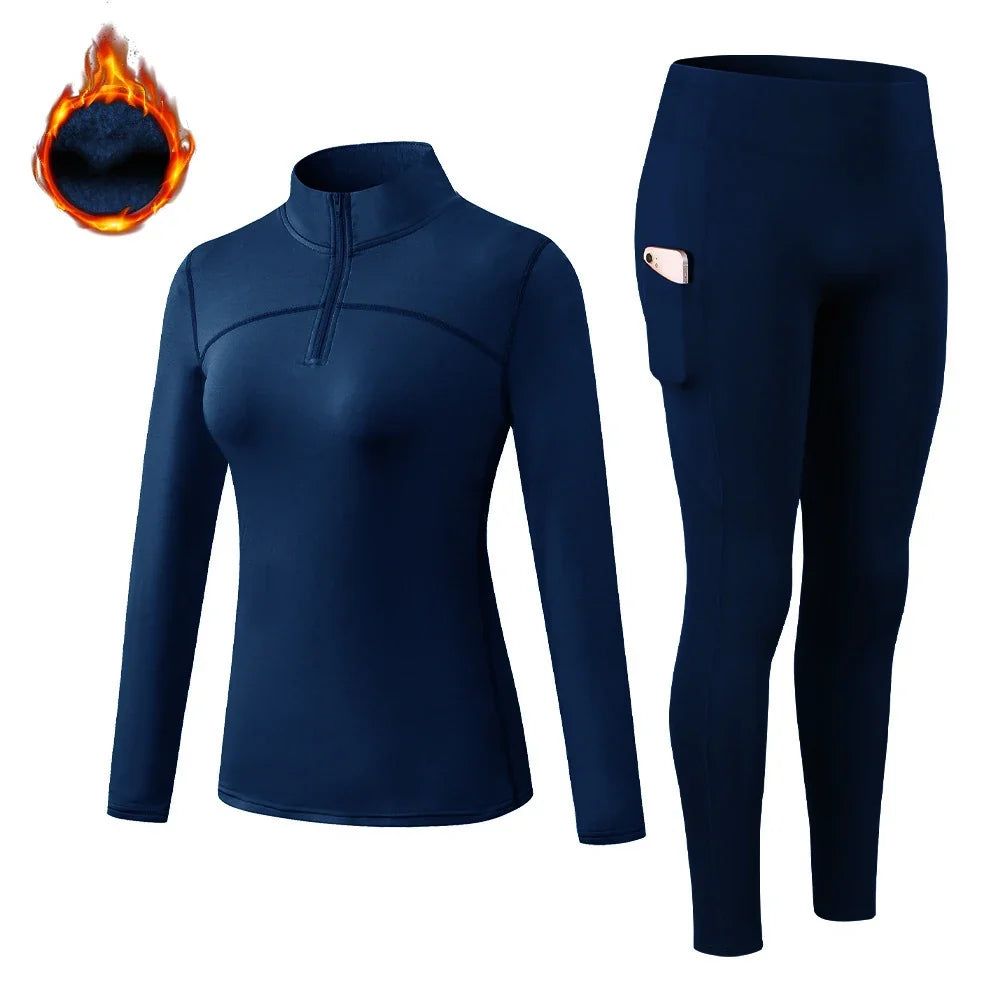 Women's Warm Thermal Long Johns Kit - Cozy Second Skin Winter Underwear for Active & Casual Wear