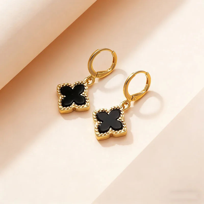Four Earrings Leaf Clover Pendant Dangle Jewelry Gift Idea Spring 2026 Trendy Party Accessory