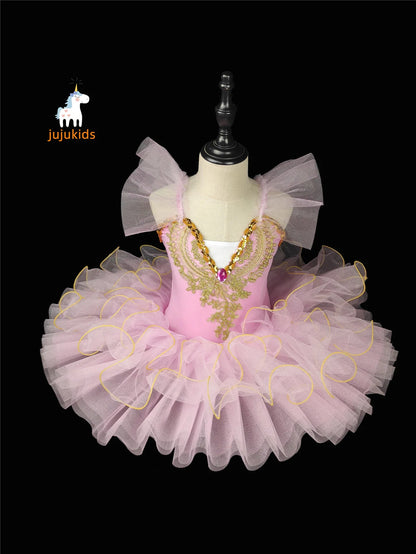 Light girls ballet tutu - pancake-style, polyester, for recital performances