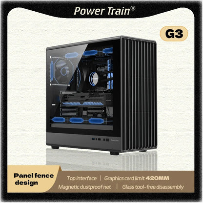 Case PC Glass Side ATX M ATX ITX Support 360mm Radiator