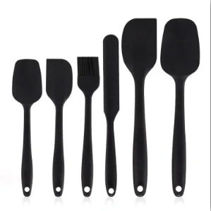 6 Pieces Silicone Spatula Kit Non Stick Heat Resistant Tools for Cooking Baking Mixing