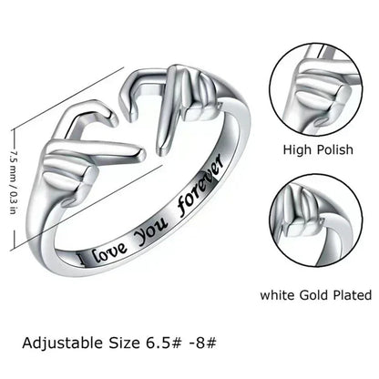 Heart Ring Hollow Double Layer Open Flexible Ring Romantic Jewelry Gift 2026 Valentine Gift Trend