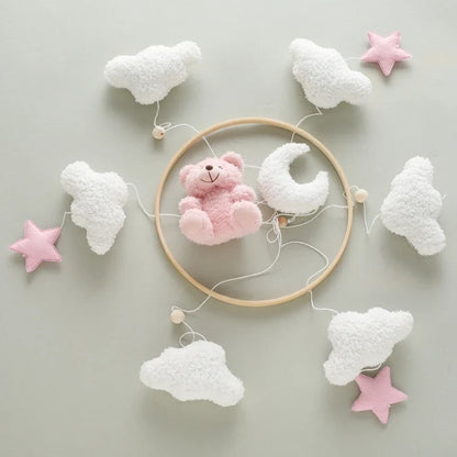 Crib Baby Mobile Wooden Nursery Newborn Sensory Toys