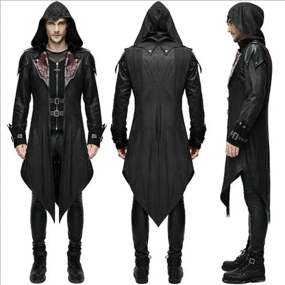 Medieval2025 Edition Assassin Hooded Jacket Costume Halloween