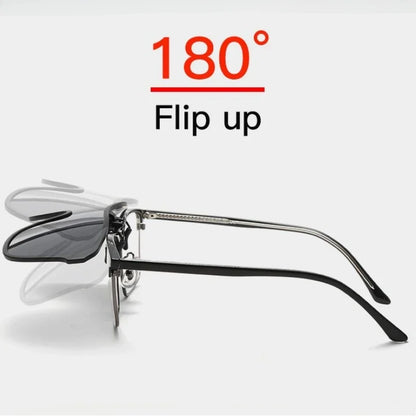 Clip2026 Edition On Sunglasses Polarized Flip Up Driving Glasses Mirror Lens Outdoor UV Protection Summer