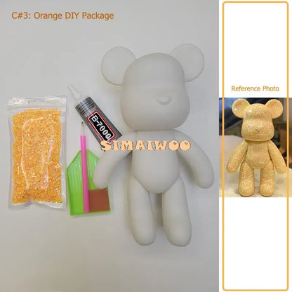 Diamond Painting Kit 5D Full Drill Crystal Bear Doll Christmas 2025 DIY Rhinestone Mosaic Sparkling Household Decor Gift