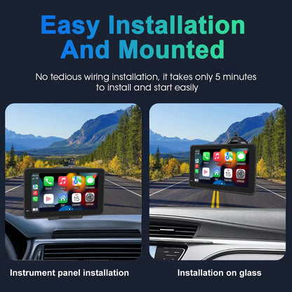Stereo Car 7-Inch IPS Touchscreen With CarPlay Android Auto, GPS Navigation, WiFi, Rear View Camera