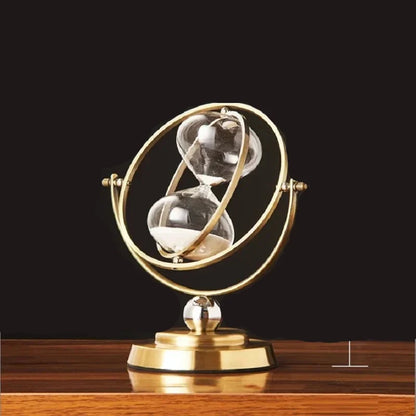 Iron Scandinavian Hourglass Timer Ornament for Office Decoration and Wine Cooler