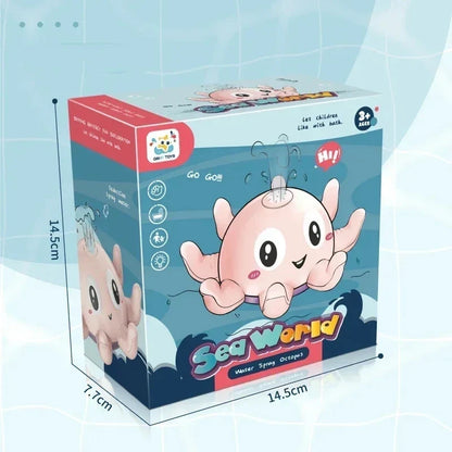Baby Bath Toys Motor-Driven Octopus Sprinkler with Music LED Light for Kids
